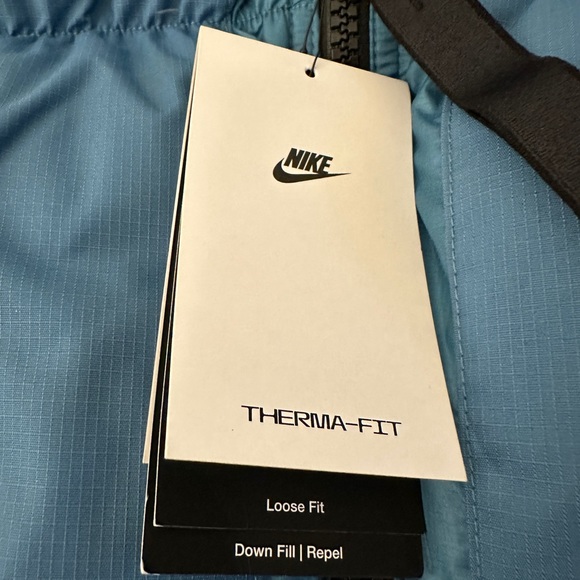 NIKE THERMA-FIT REPEL BLUE DOWN / PUFFER COAT DD6978 MENS / SIZE L - Picture 4 of 5